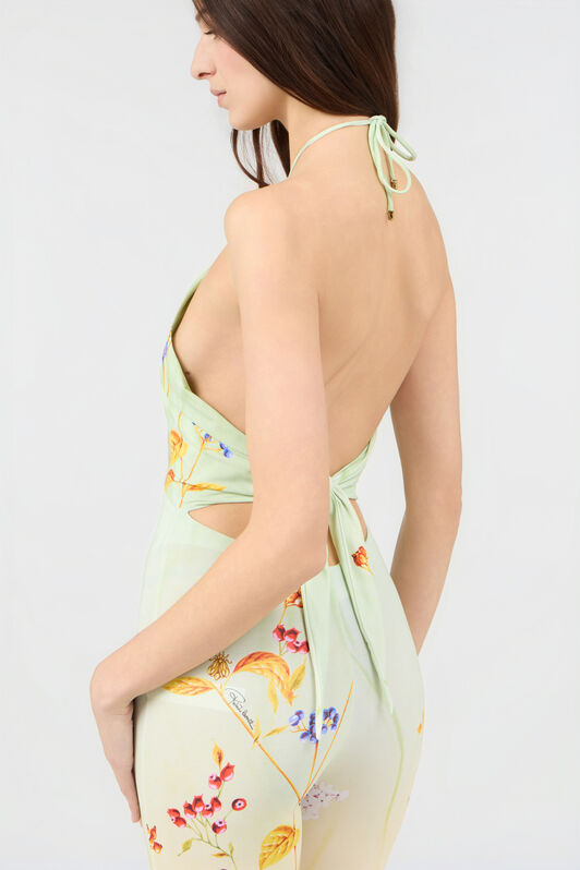 RC Miami Flowers Print Jumpsuit GREEN/FUCHSIA WQT145-LNR32