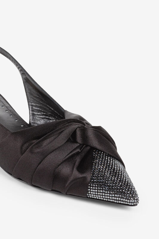 RC Knot-detail crystal-embellished ballerina shoes Black QWS010-SE390
