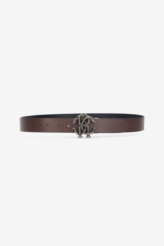 RC Belt With Monogram Mirror Snake Black URC003-PZ178