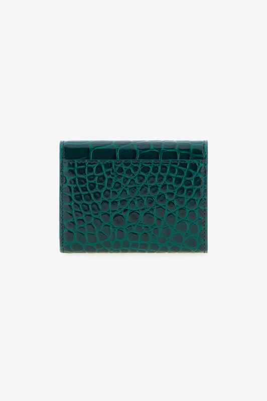 RC Portafoglio con stampa coccodrillo Verde scuro TKA002-PZ975