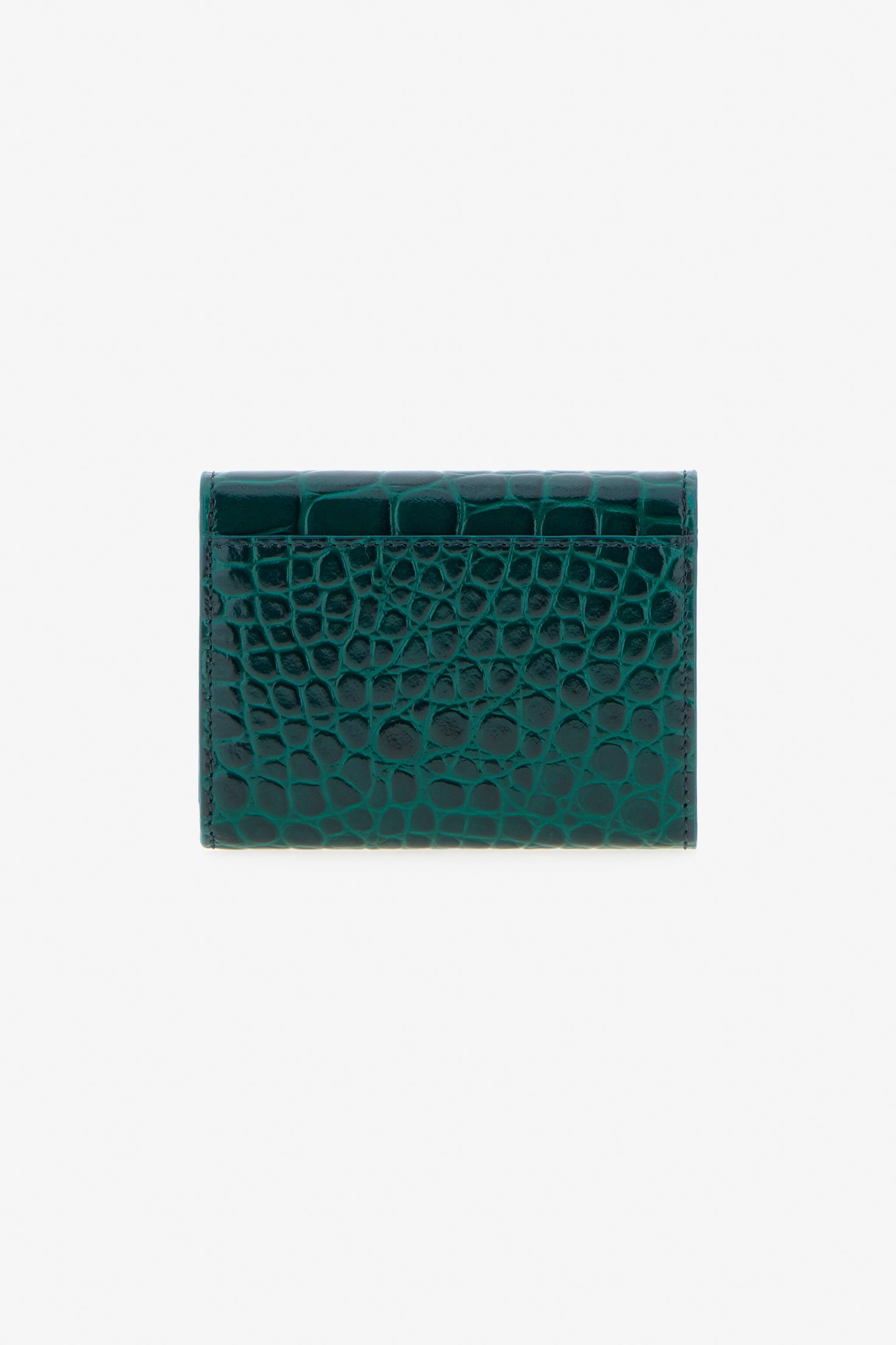 RC Portafoglio con stampa coccodrillo Verde scuro TKA002-PZ975