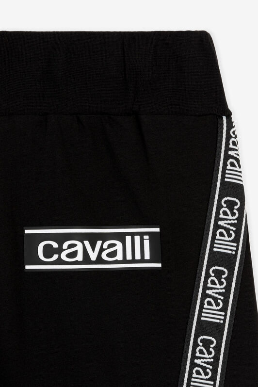 JU Joggingshorts mit Logo-Patch Schwarz OJT221-ISA2J