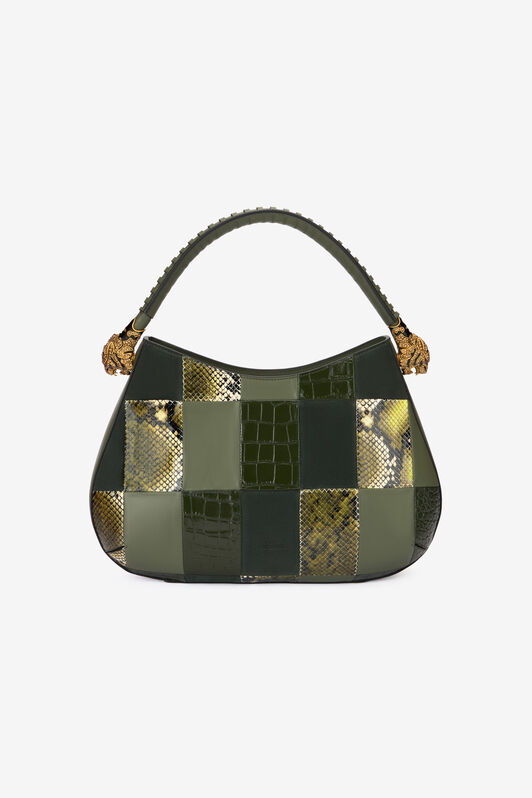 RC Hobo Roar Bag mit Patchwork Dunkelgrün TKB022-PZP01