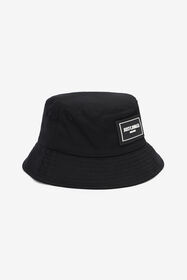 JC Schwarzer Bucket Hat mit Logo-Patch BLACK UFA002-UF276