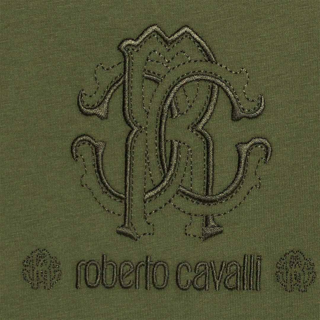 JU T-Shirt With RC Monogram And Logo Green UJT60M-JD001