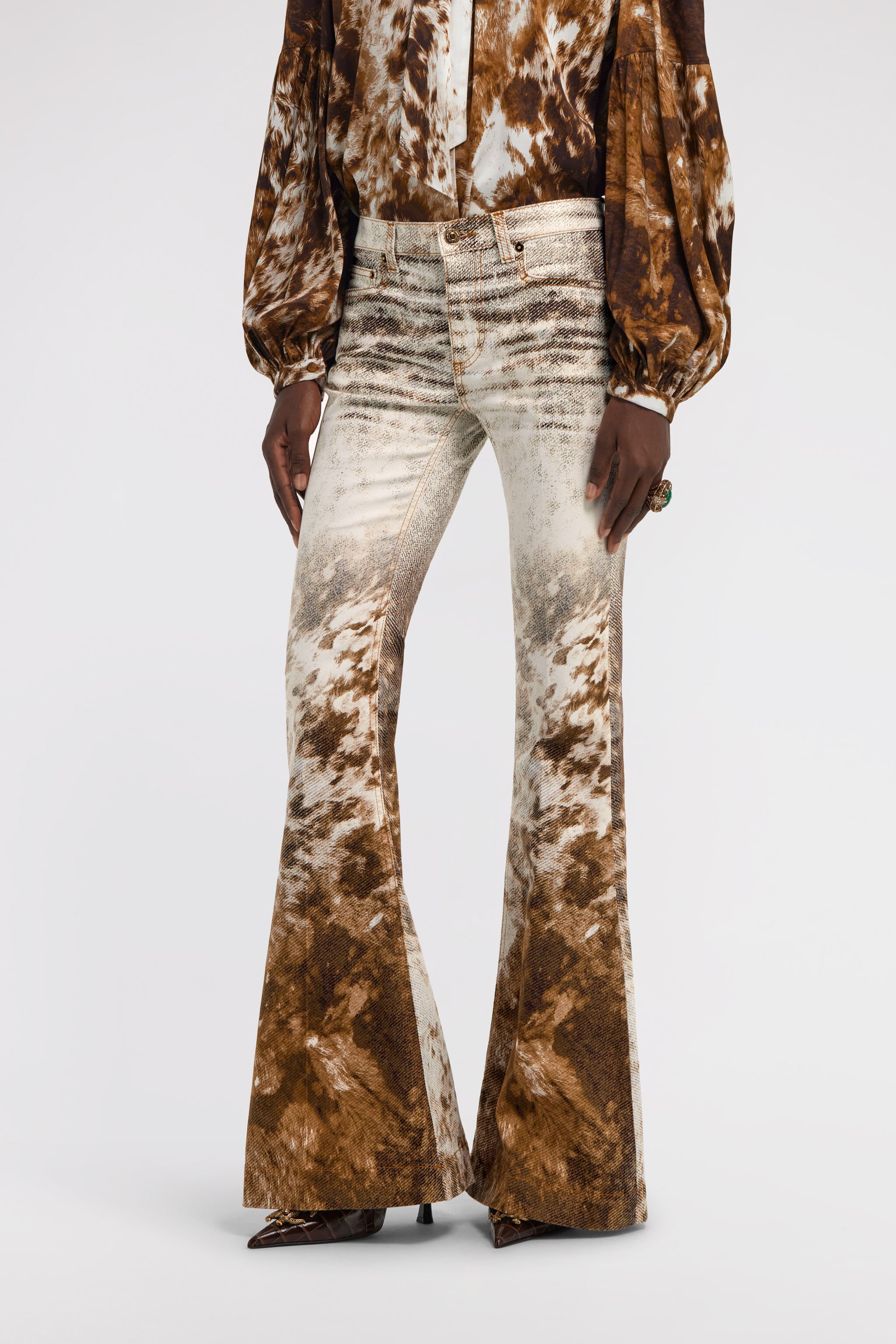 RC Appaloosa Print Jeans Marrón TKJ205-DAN09