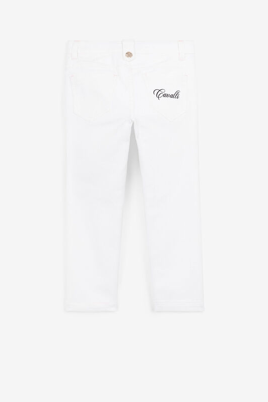 JU Flower-Print Jeans JU Flower-Print Jeans WHITE QJJ200-DS015