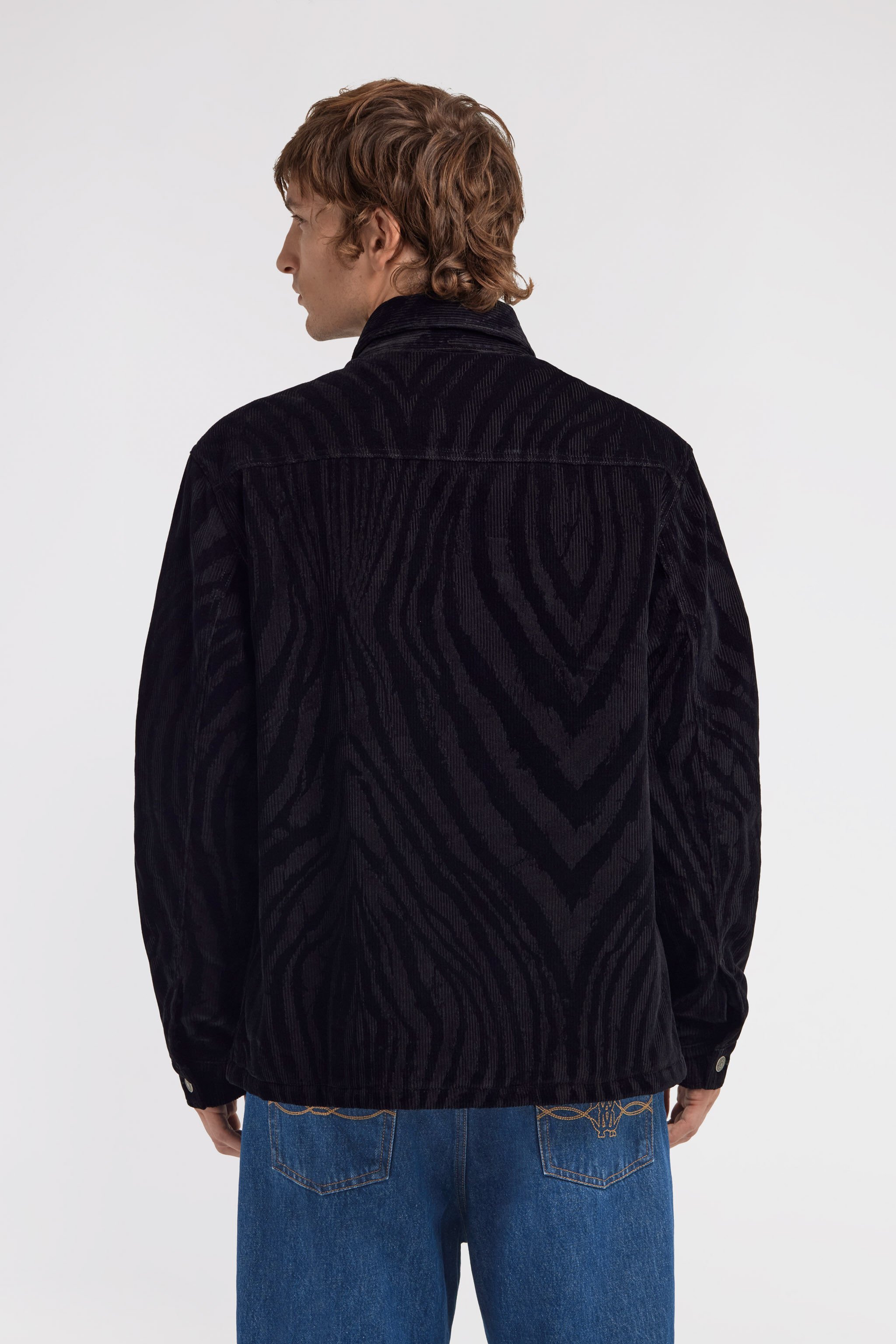 RC Zebra print Shirt Schwarz TRT776-VKB79