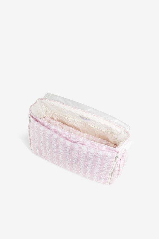 JU RC Monogram-Embroidered Changing Bag Pink RJT844-5RF66