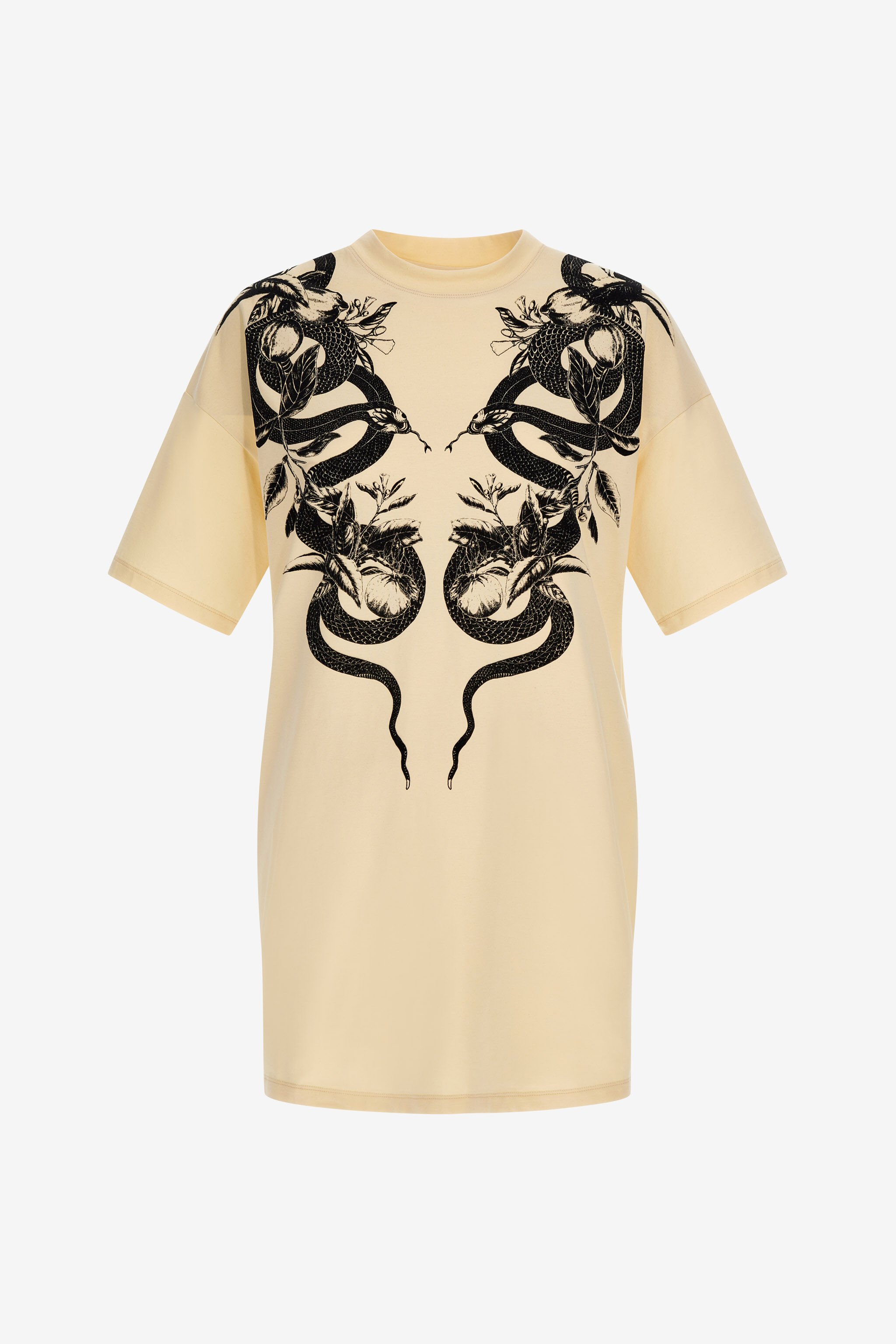 RC Snake print t-shirt dress Marfil SKT12B-JD062