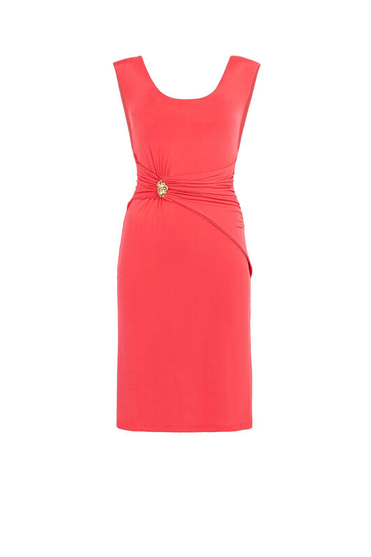 RC Ruched Dress Red FST101-JT003