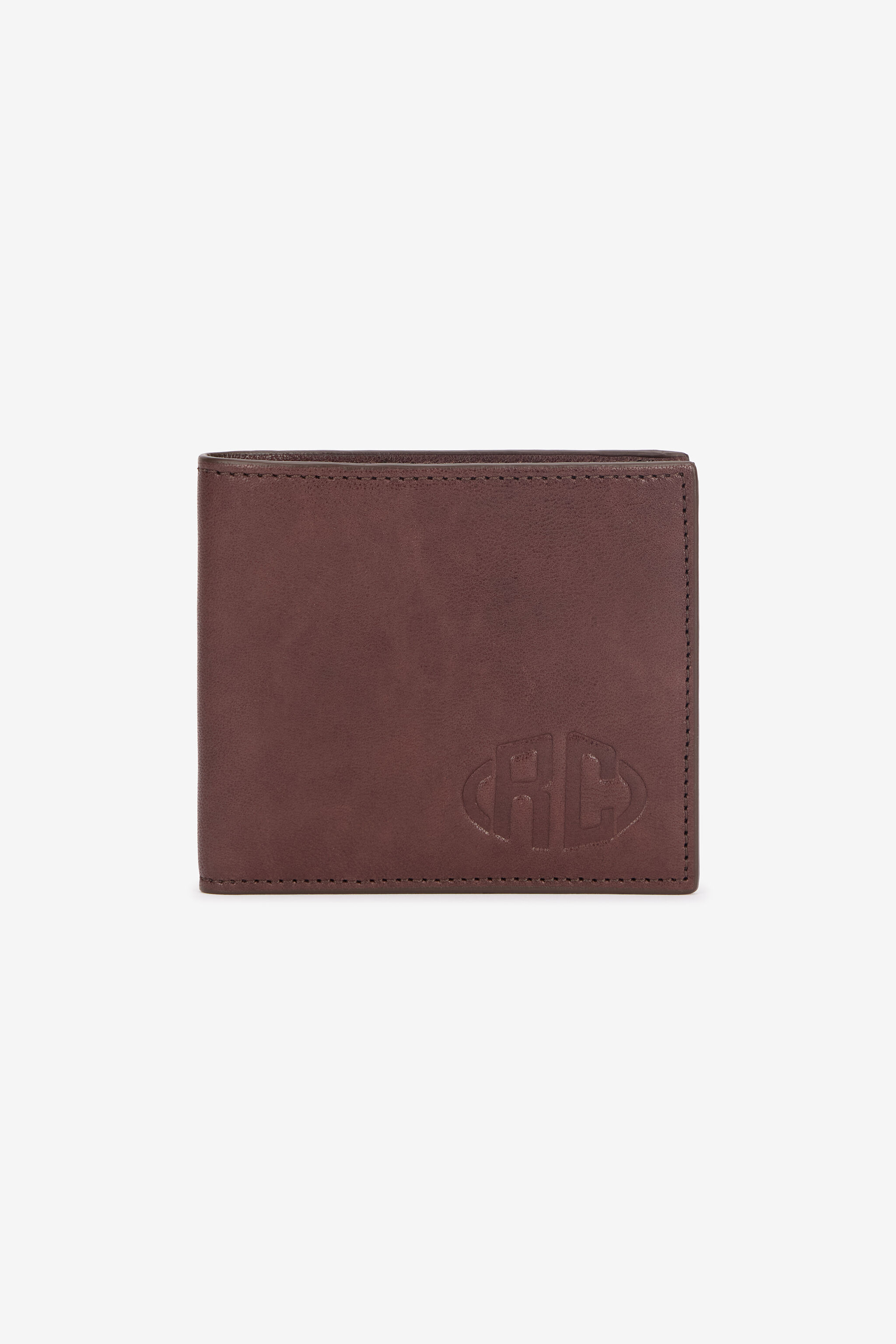 RC Square Bi-Fold Wallet with RC Monogram Marron VRA003-PGB00