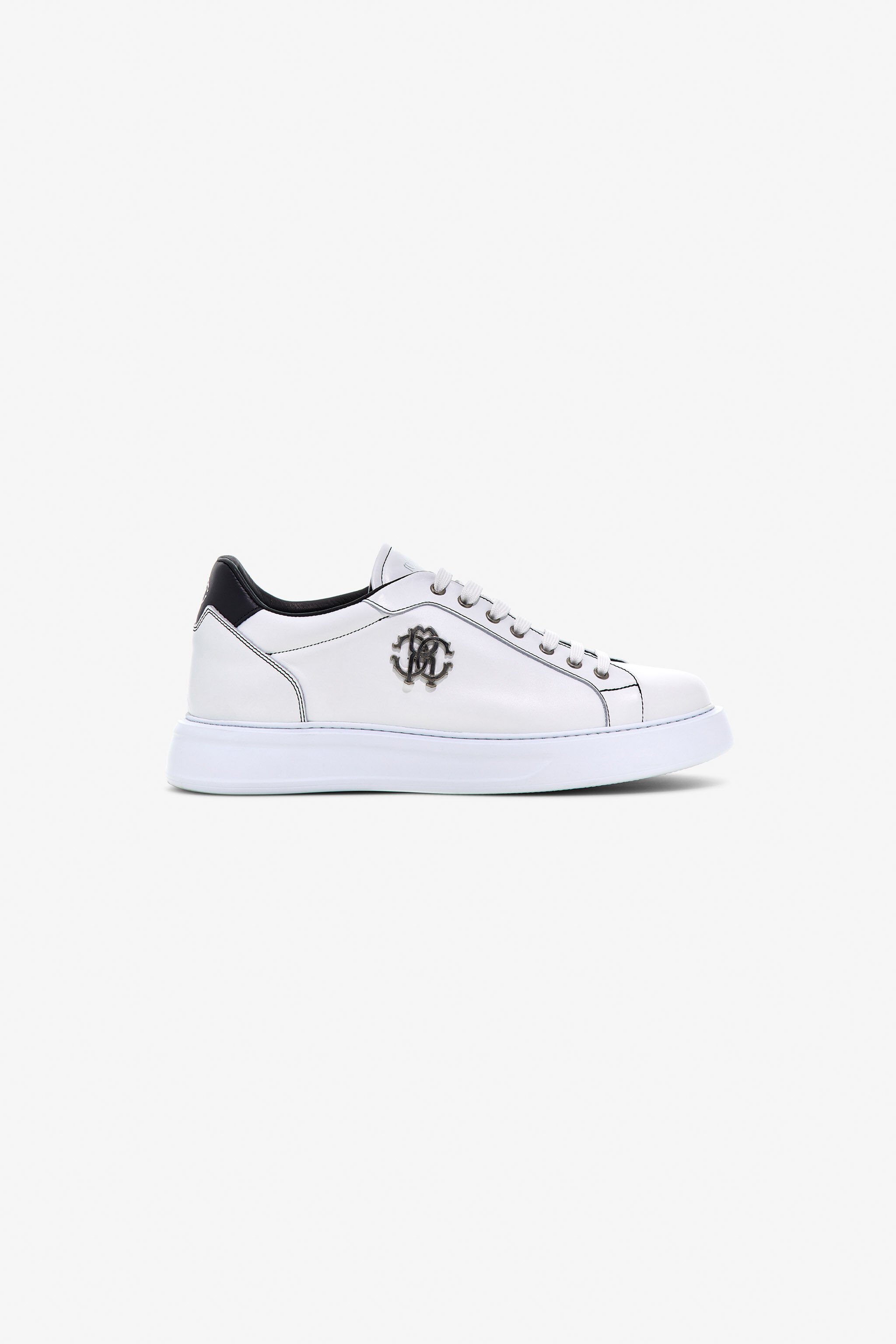 RC Sneakers en cuir avec logo WHITE/BLACK OOS00C-PZ085