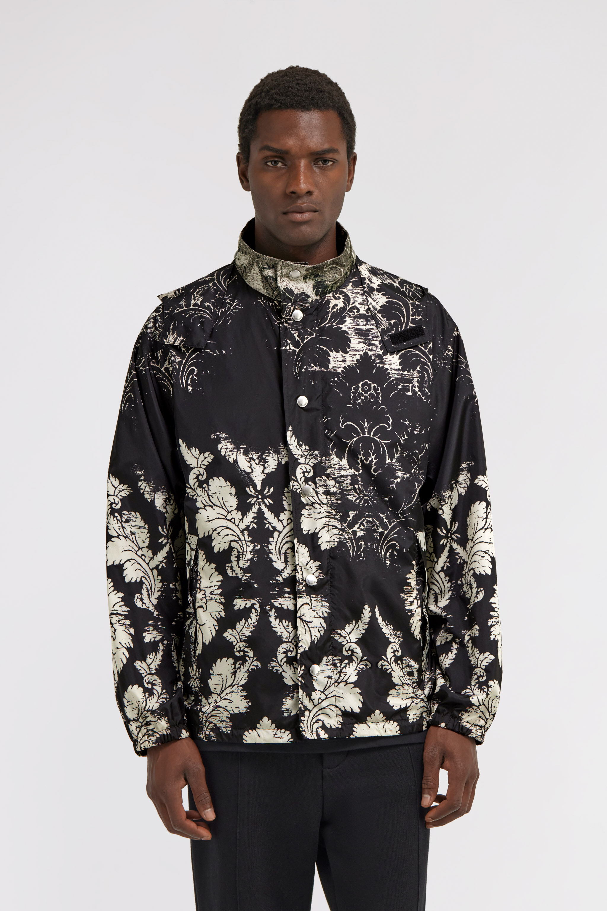 RC Cazadora bomber con estampado Broccato Negro TRT461-5RN14