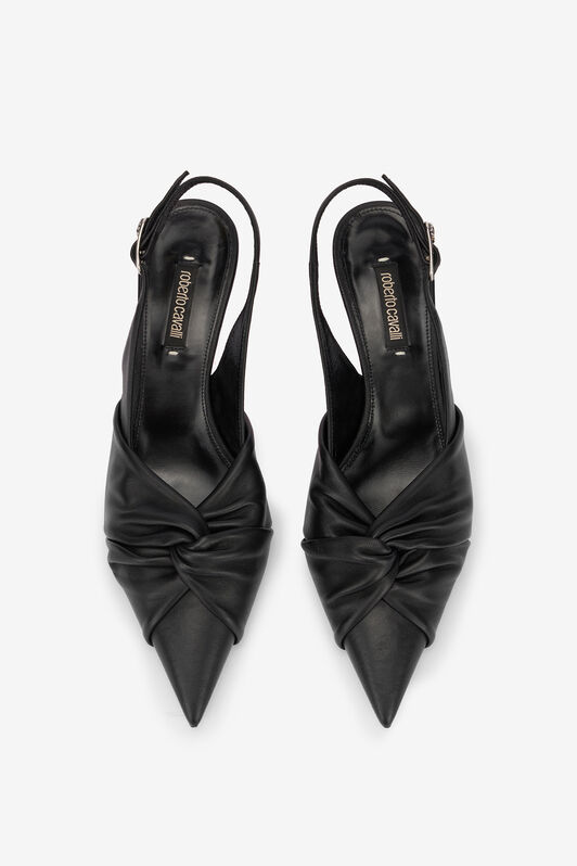 RC Leather Slingbacks Black UKS012-PN003