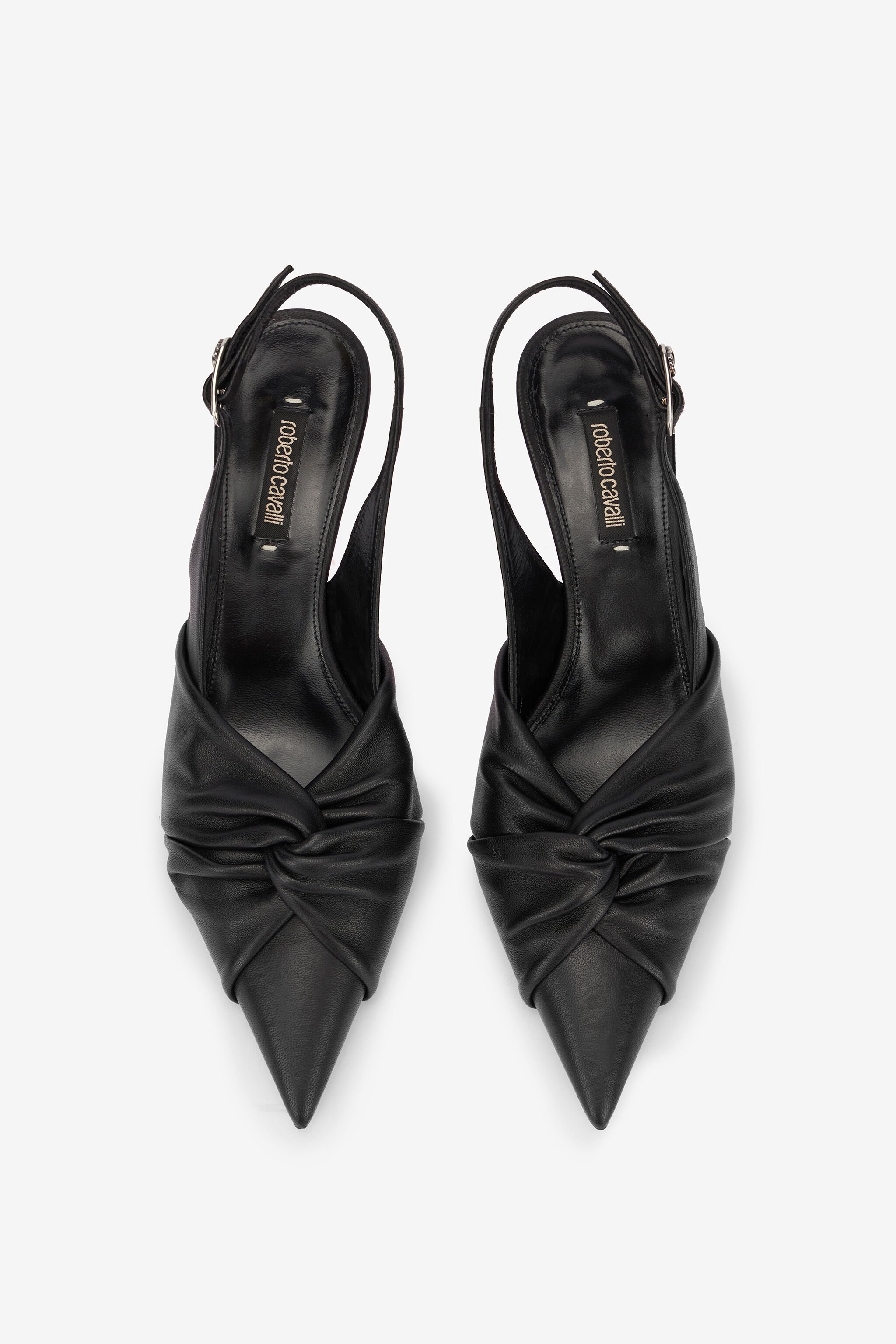 RC Leather Slingbacks Black UKS012-PN003