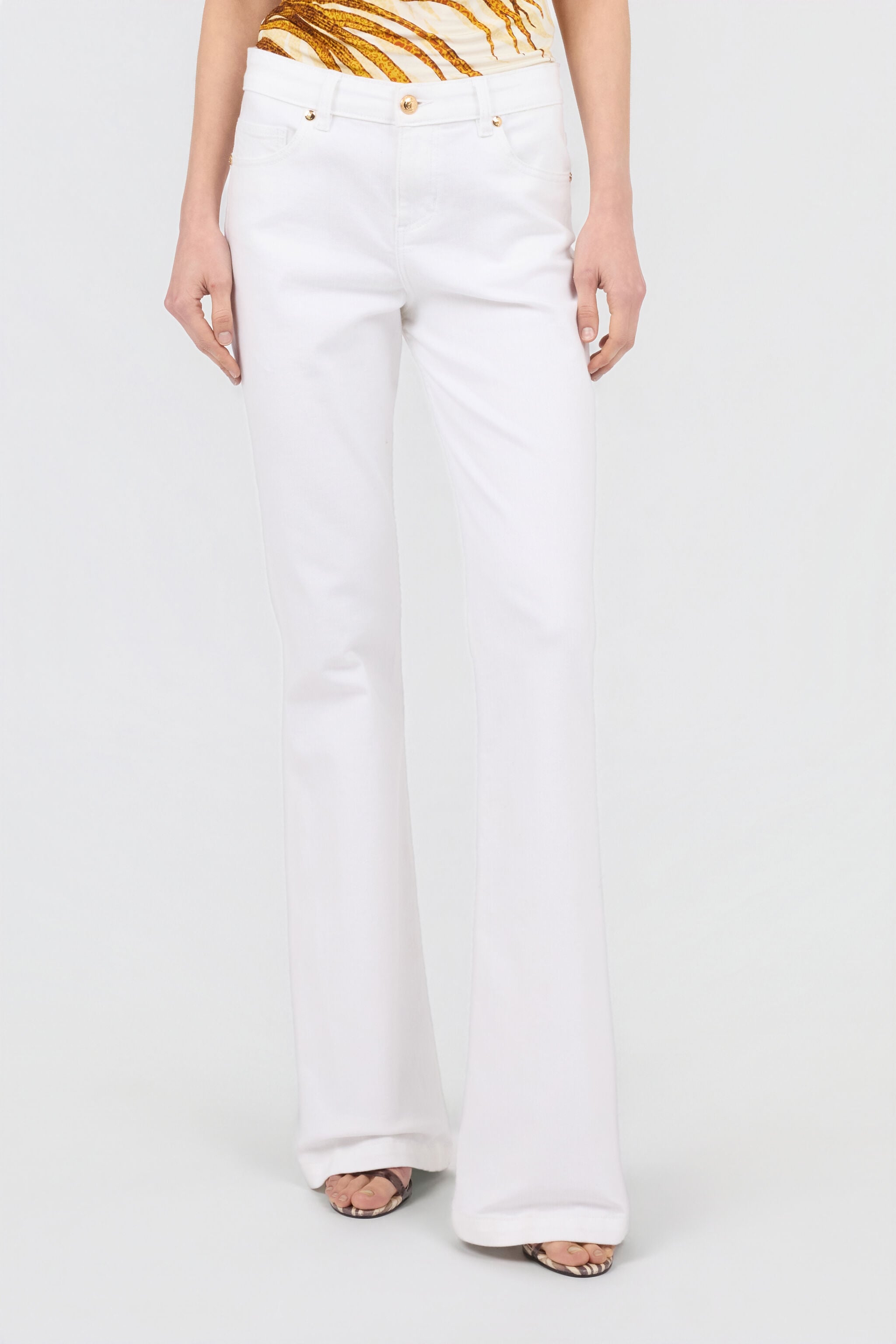 JC Denim Trousers in Cotton JC Denim Trousers in Cotton WHITE WFJ034-WF518