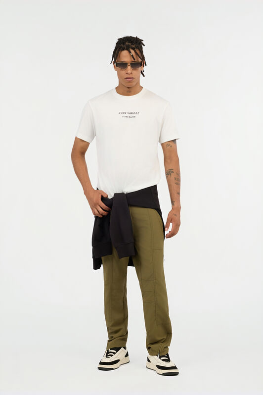 JC White T-Shirt With Fired Earth Print WHITE VFT057-VF101