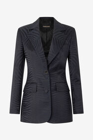 ${brand} Blazer With Solid-Color Tiger Skin Design ${colorDescription} ${masterID}