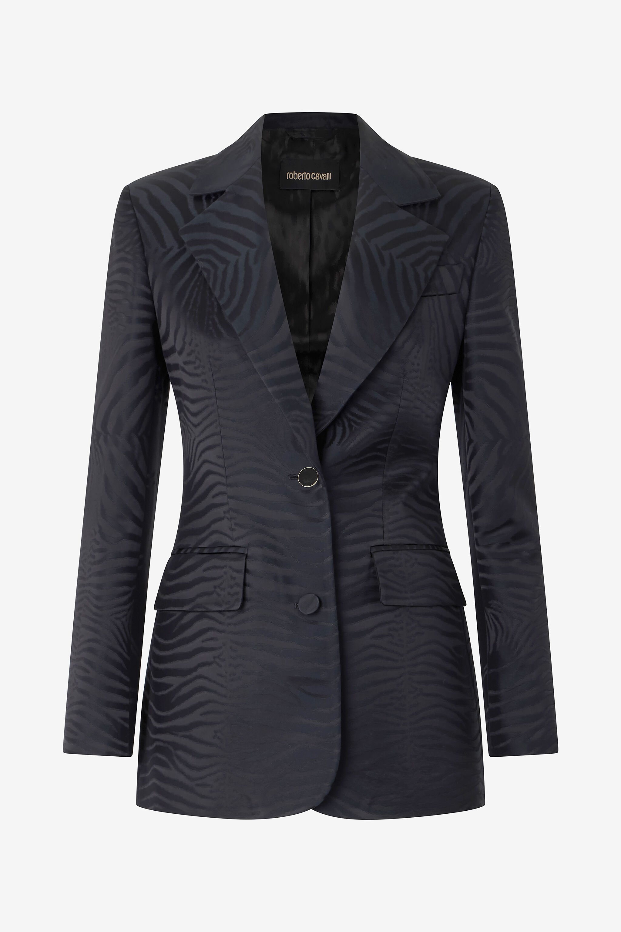 RC Blazer With Solid-Color Tiger Skin Design Black UKT405-TJ033