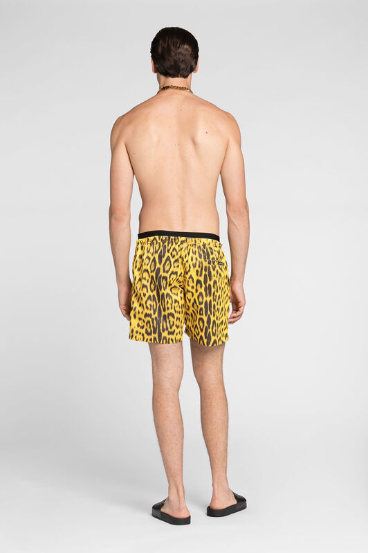 RC Leopard-print swim shorts Yellow QRH00L-5RF53
