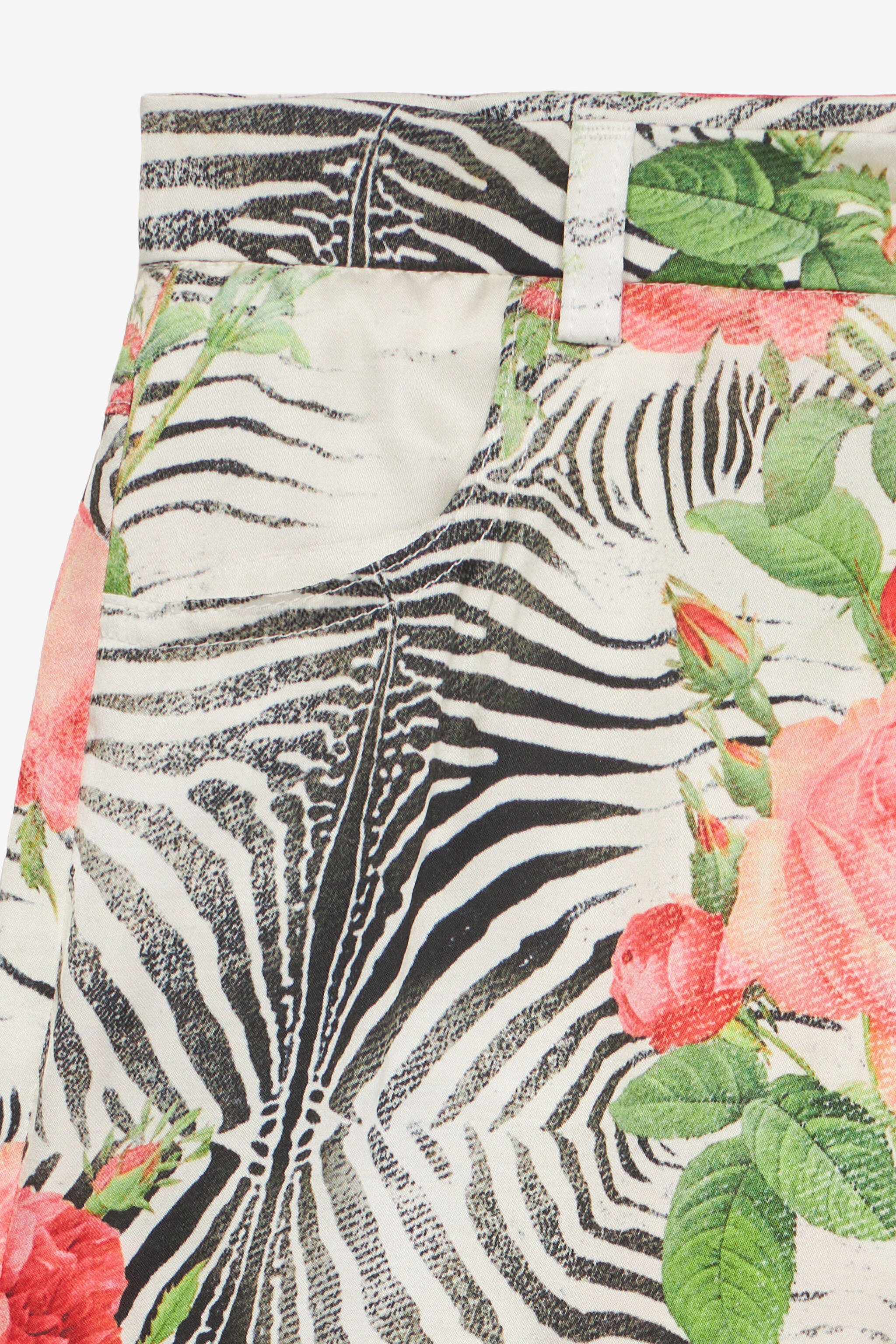 JU Shorts Mit Print White Tigresse Und Rosen MULTICOLOR ZEBRA ROS UJT26B-6DO47