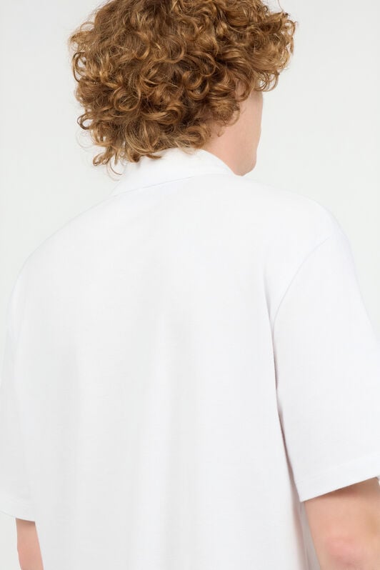 JC Polo Shirt With Embossed JC Monogram JC Polo Shirt With Embossed JC Monogram White UFT025-UF045