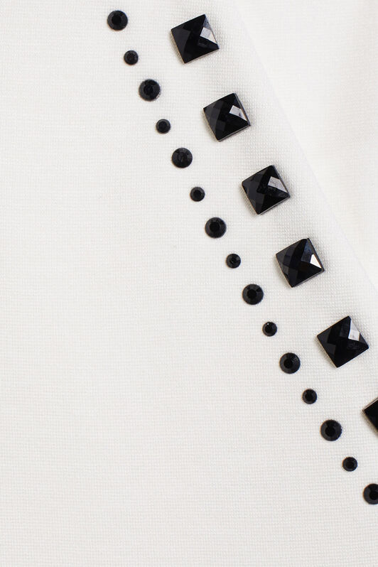 JU White embellished jersey shorts JU White embellished jersey shorts MILKY WHITE IJT217-JT023