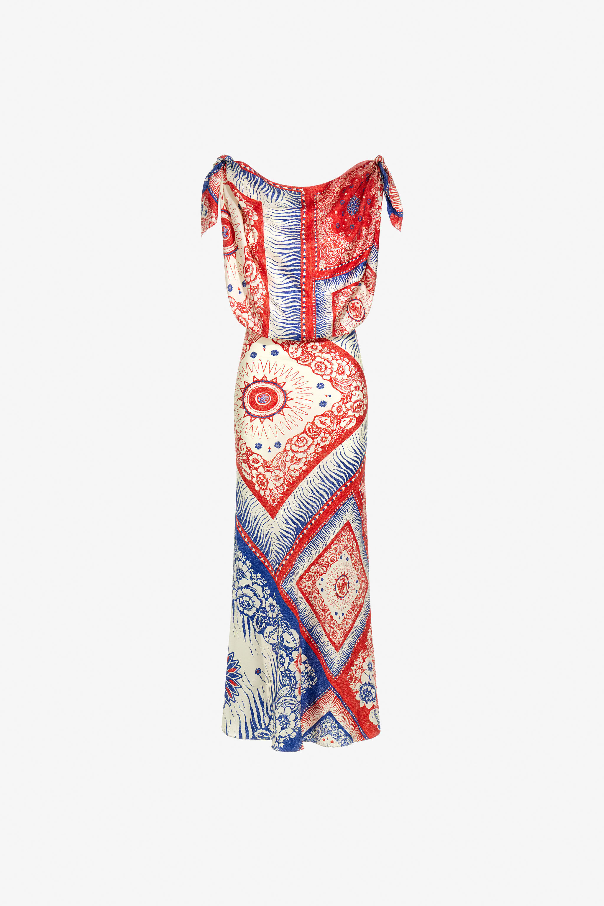 RC Bandana print Dress Blue TKT112-4QN05