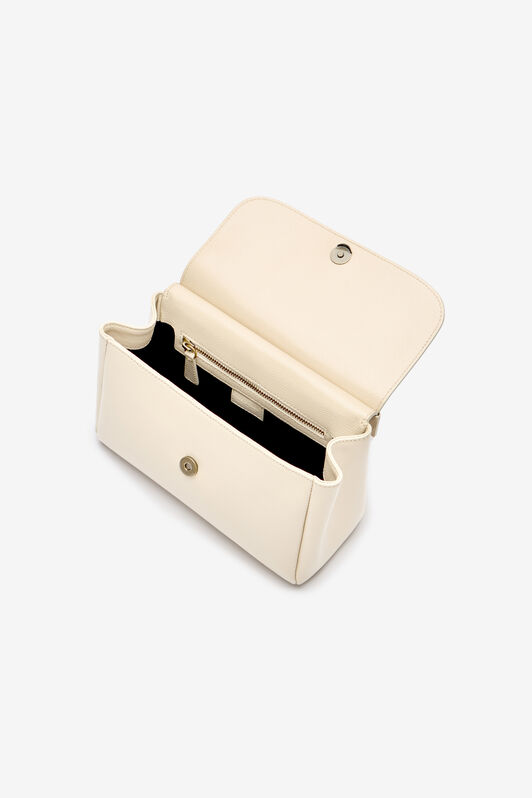 RC Woman Leather Top Handle Bag Avorio OOB00A-PZ015