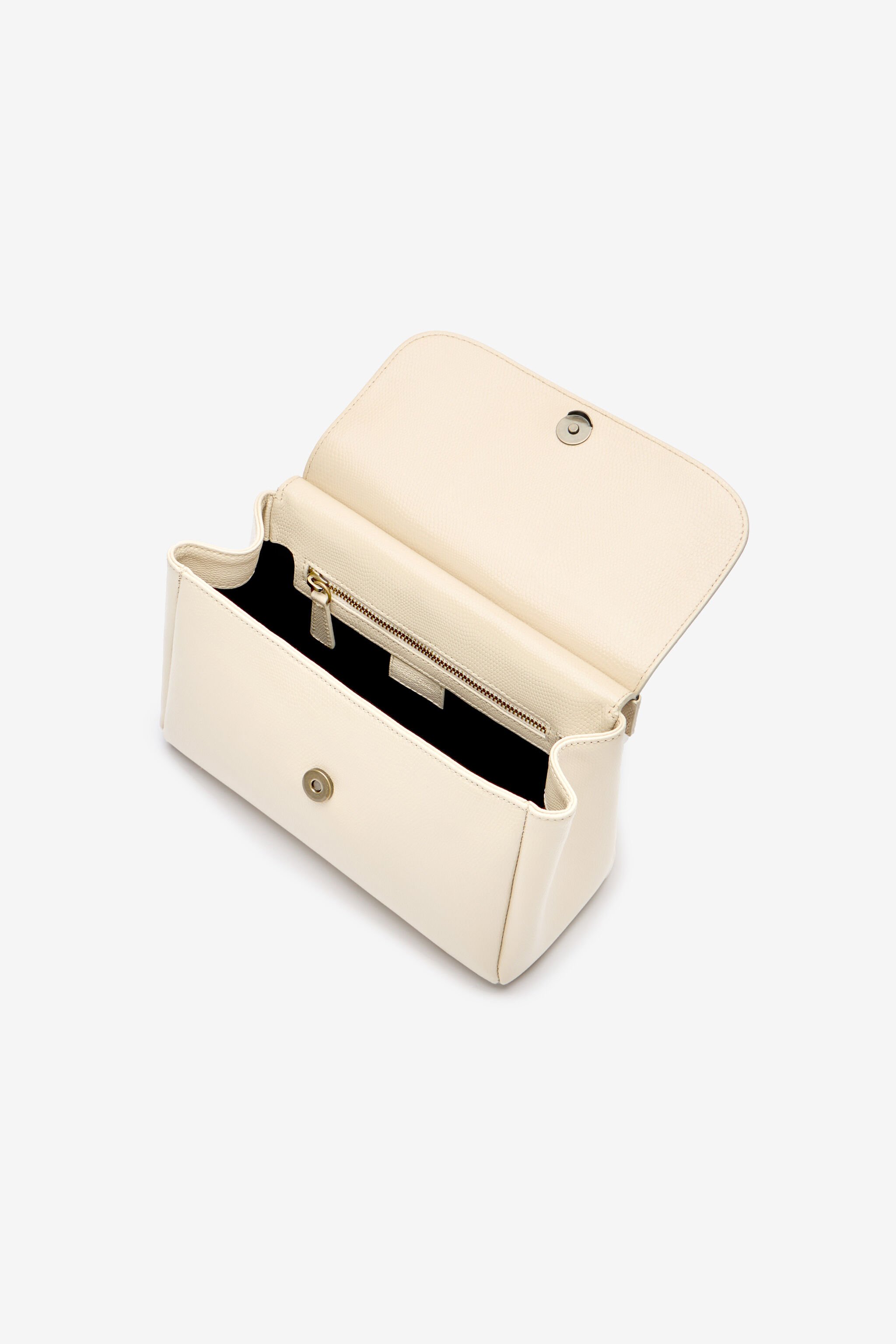 RC Woman Leather Top Handle Bag Avorio OOB00A-PZ015