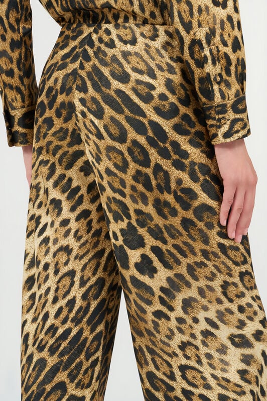 RC Leopard Print Palazzo Pants NATURAL WQT202-9HQ71