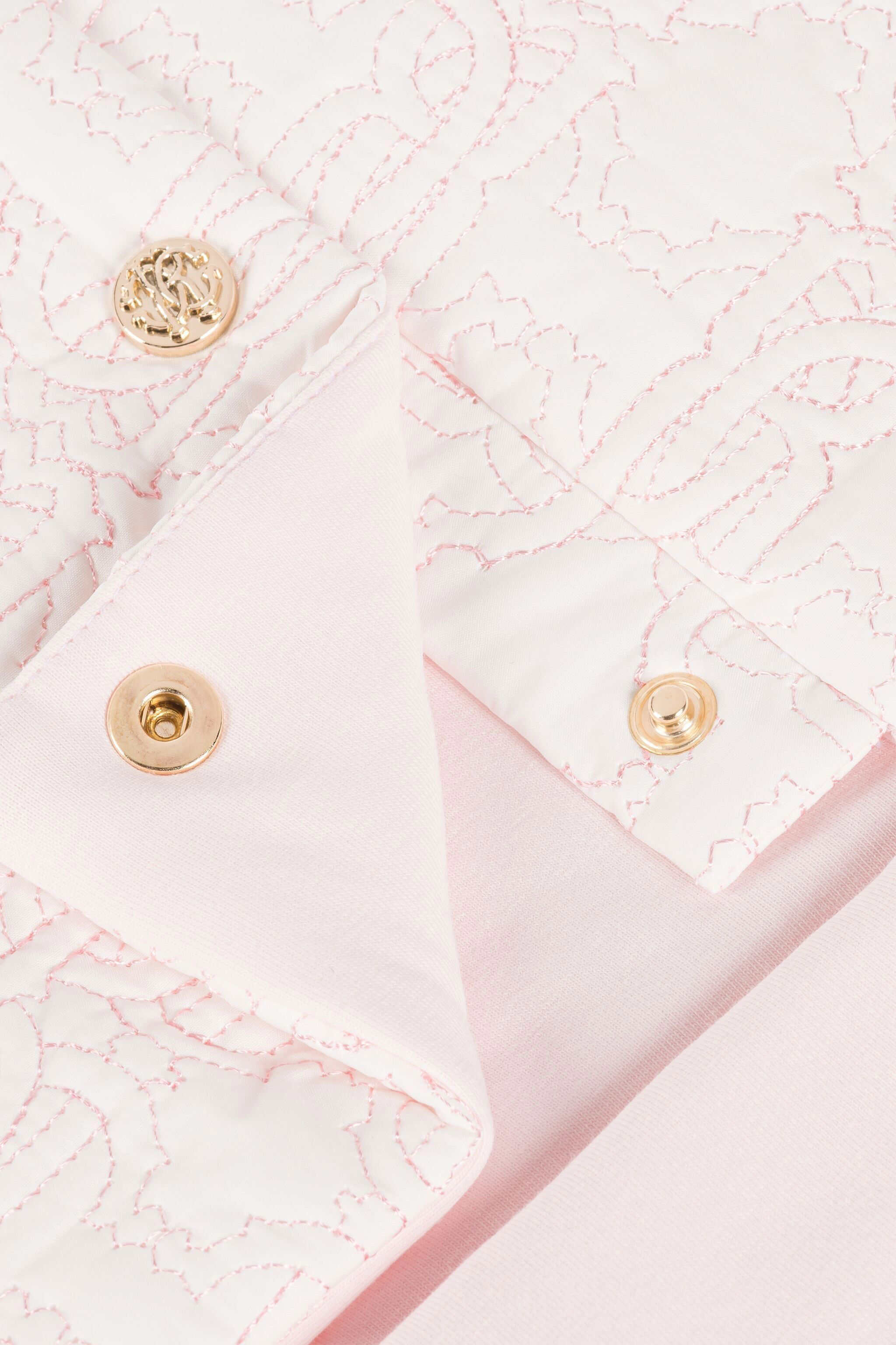 JU Baby-Nest mit RC-Monogramm-Bestickung BABY ROSE PJT822-JME21