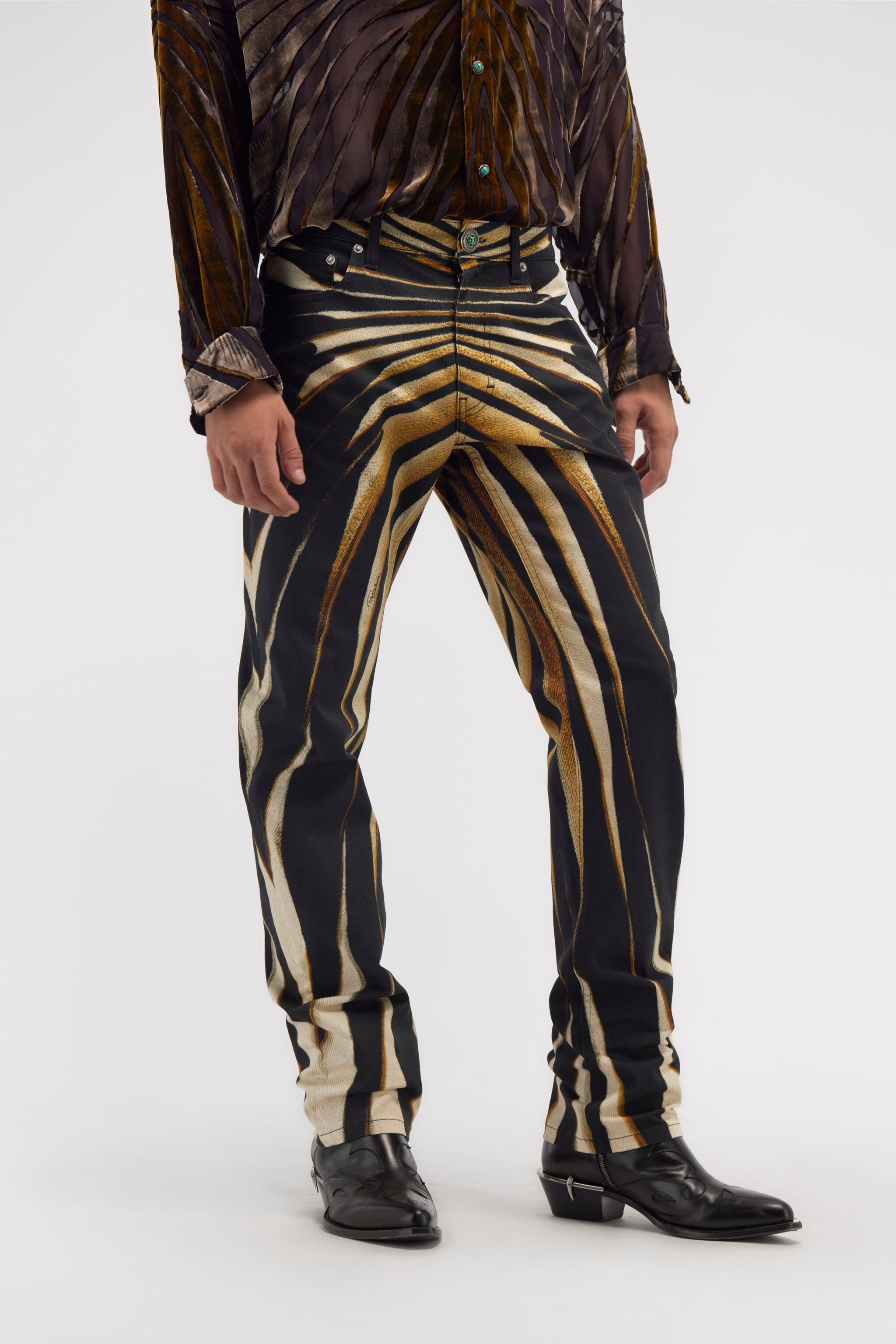 RC Jeans slim stampa Ray of Gold Oro RMJ211-DXI34