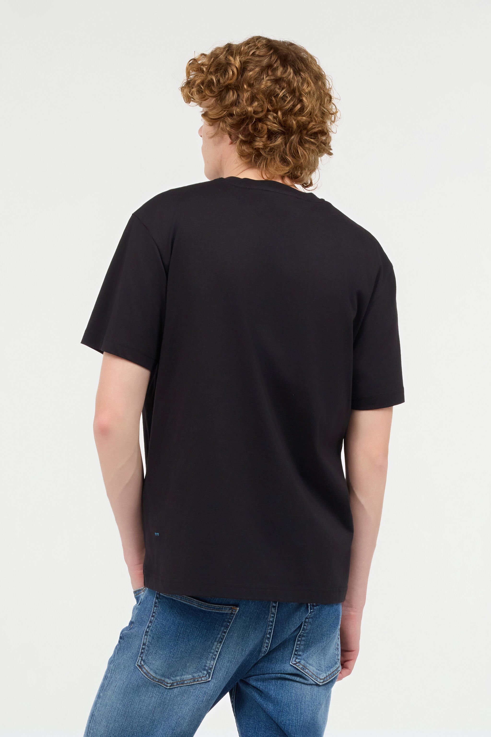 JC T-Shirt Mit Zweifarbigem Logo Schwarz UFT057-UF077