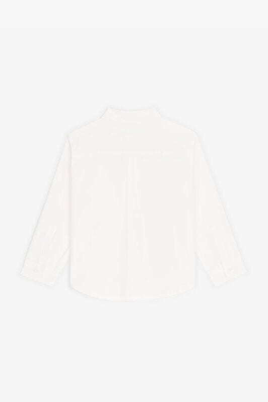JU RC Monogram-Embroidered Cotton Shirt White RJT701-CH004