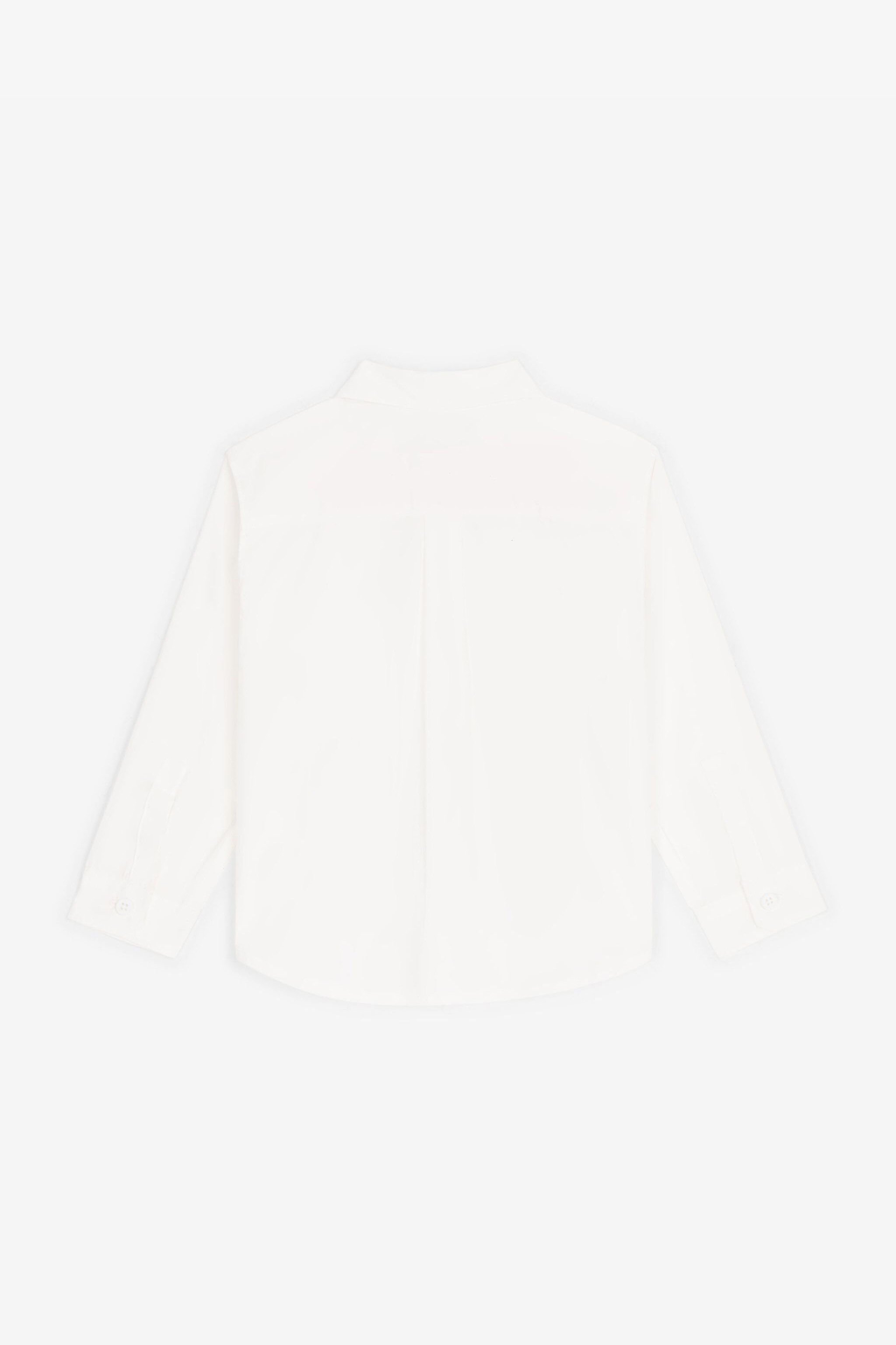 JU RC Monogram-Embroidered Cotton Shirt White RJT701-CH004
