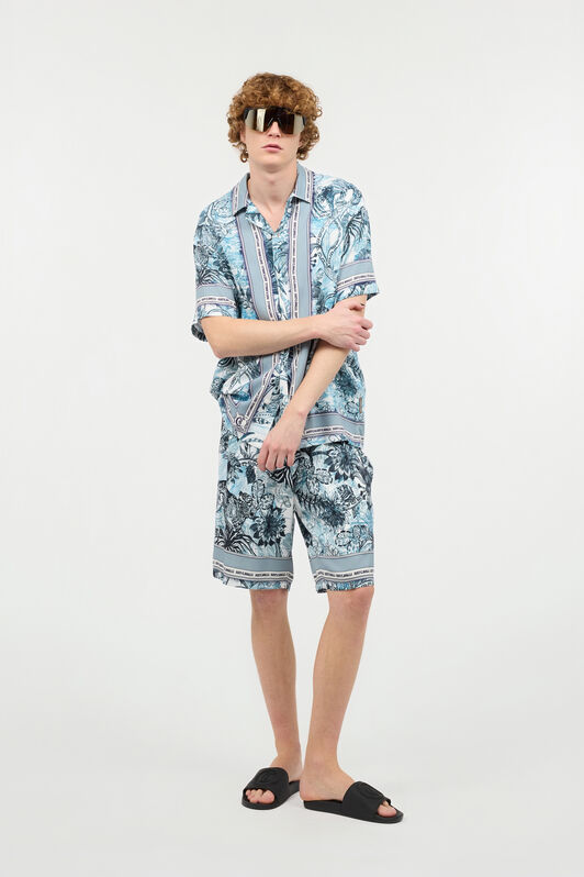 JC Sportliche Shorts Mit Print Allover JC Sportliche Shorts Mit Print Allover Hellblau UFT010-UF030