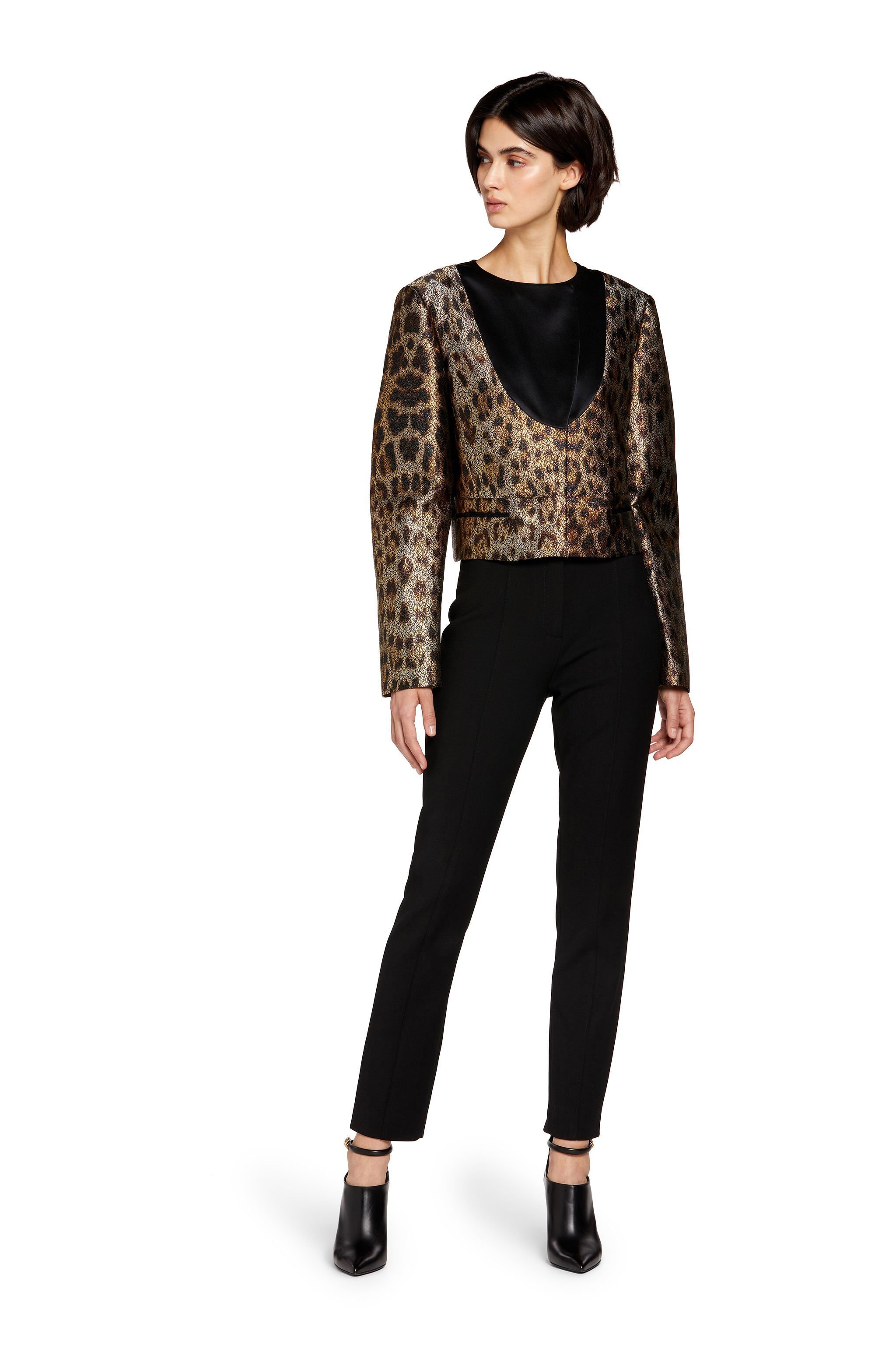 RC Heritage Jaguar-Jacquard Cropped Jacket Marrone chiaro JQT404-5PS06