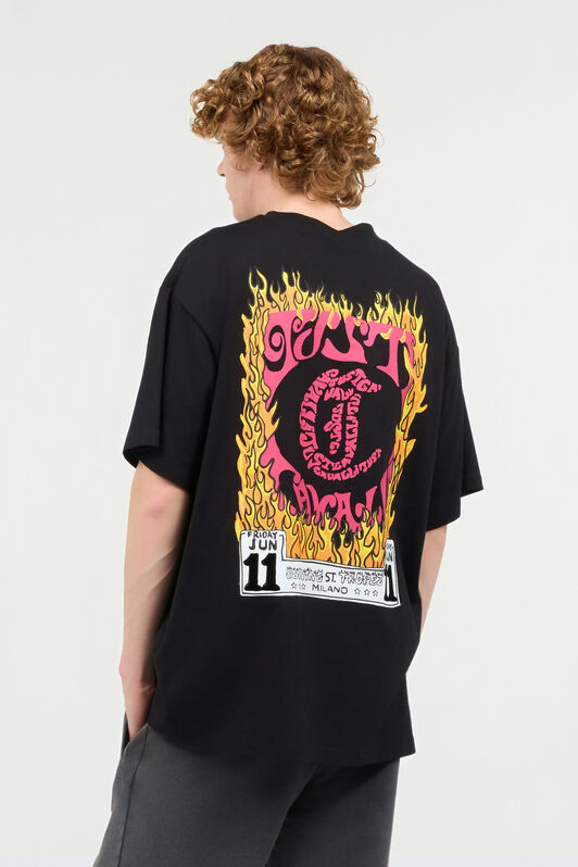 JC T-Shirt Mit Personalisiertem Print Schwarz UFT036-UF056