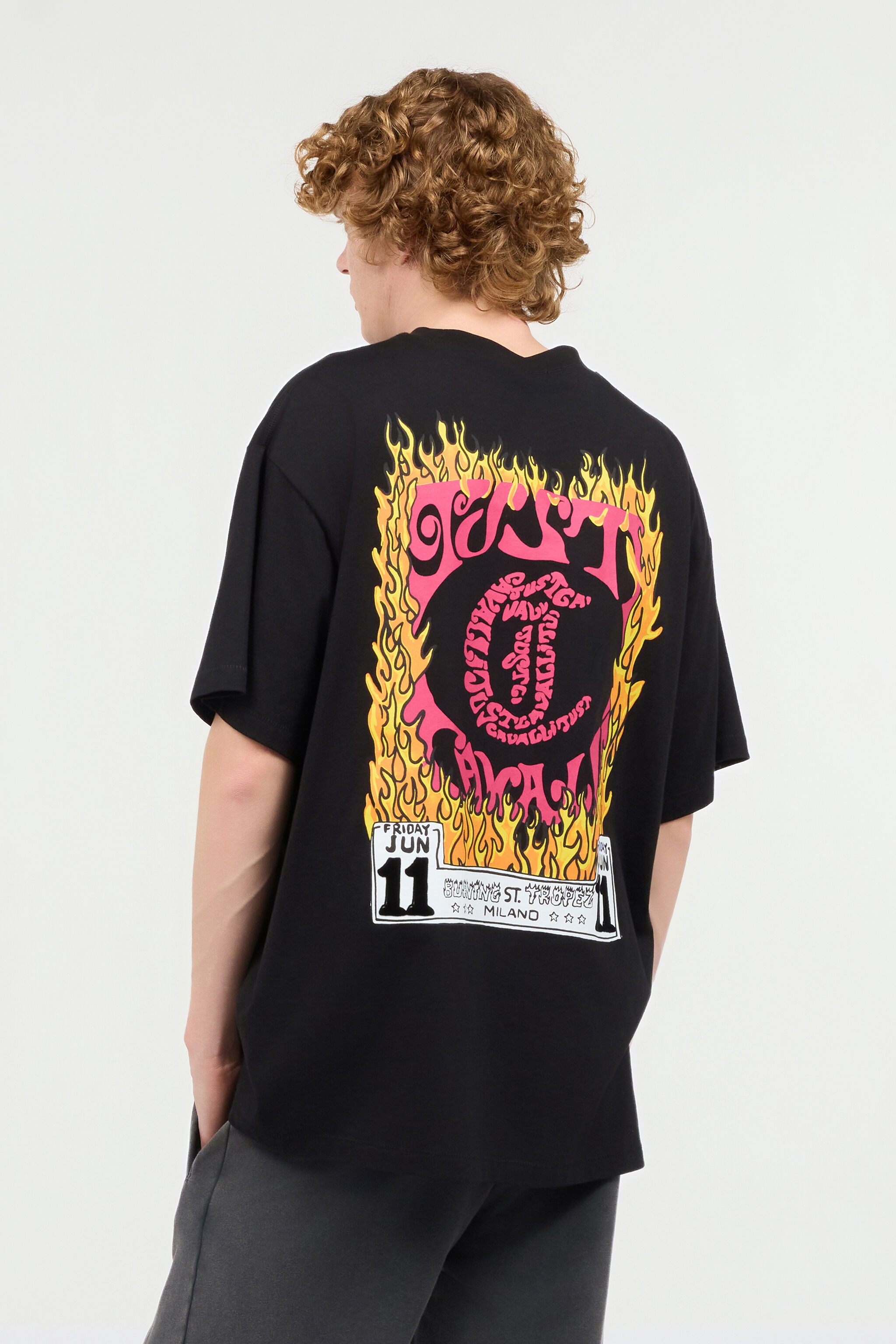 JC T-Shirt Mit Personalisiertem Print Schwarz UFT036-UF056