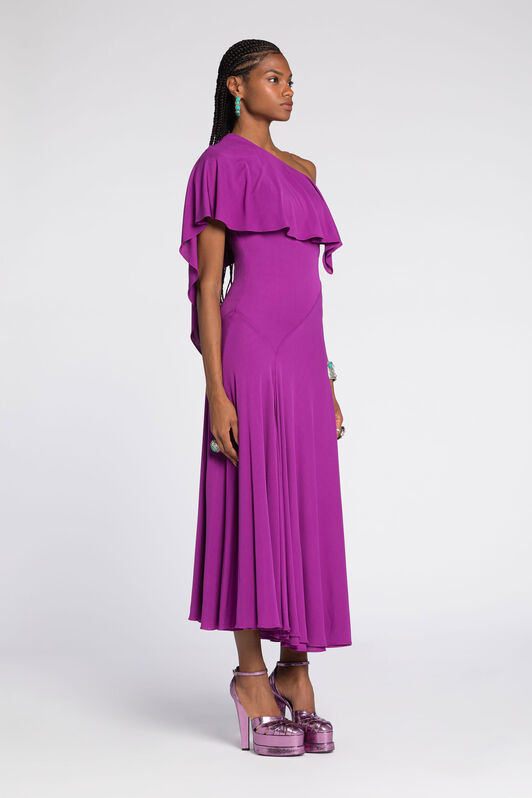 RC Abito monospalla drappeggiato Viola RKT116-JJ051