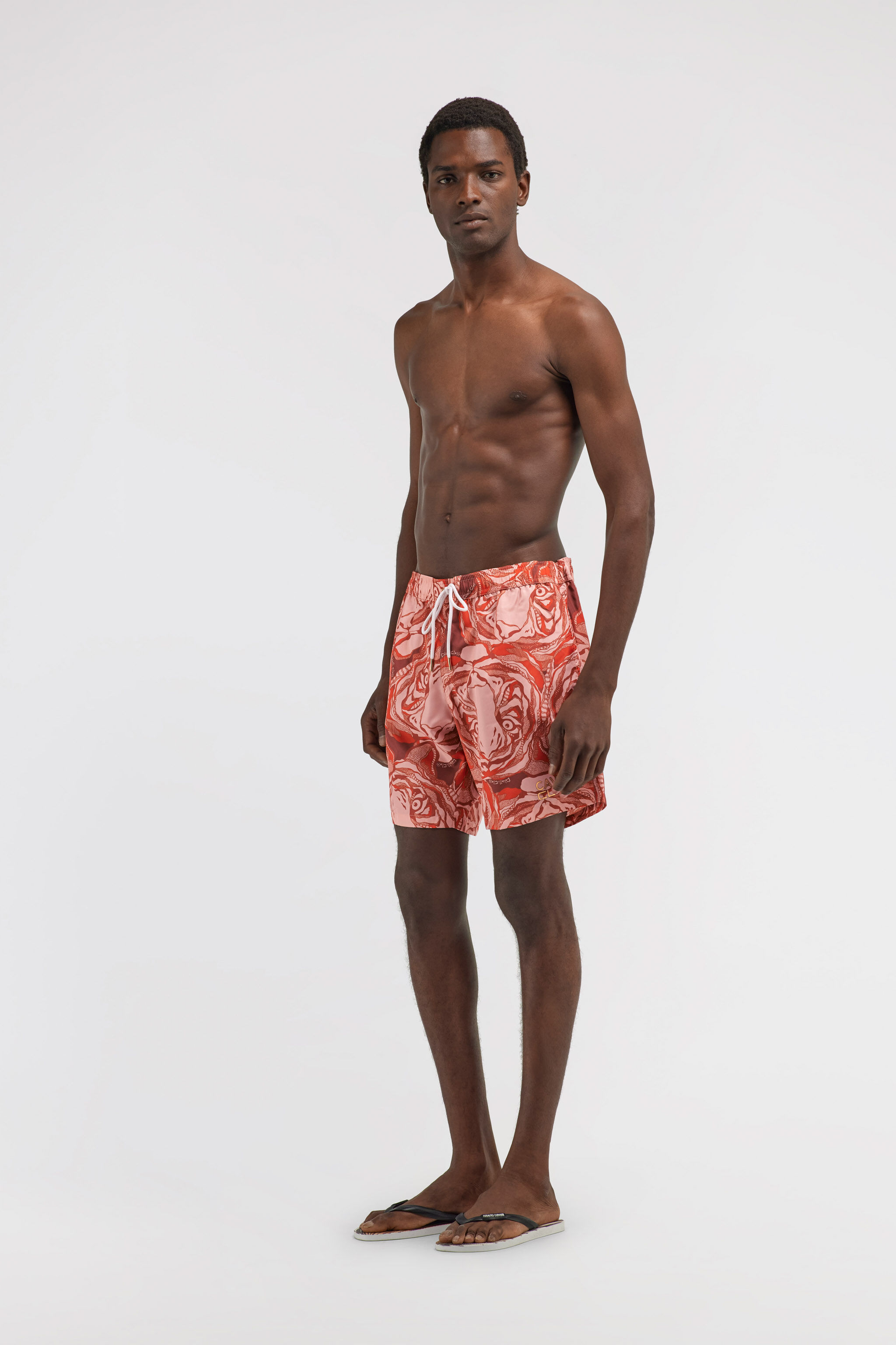 CL Tiger print swim trunks Red SXH00A-5LN01