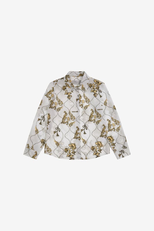 JU Printed shirt White SJT703-4FI74