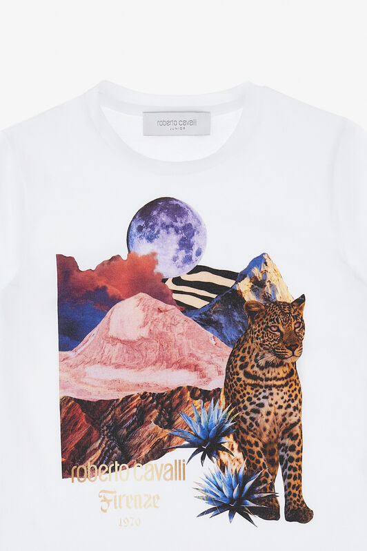 JU Printed T-shirt White TJT64T-JD001