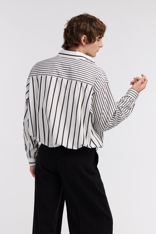 RC Camicia stampa righe e limoni Nero/Bianco SRT720-CH039