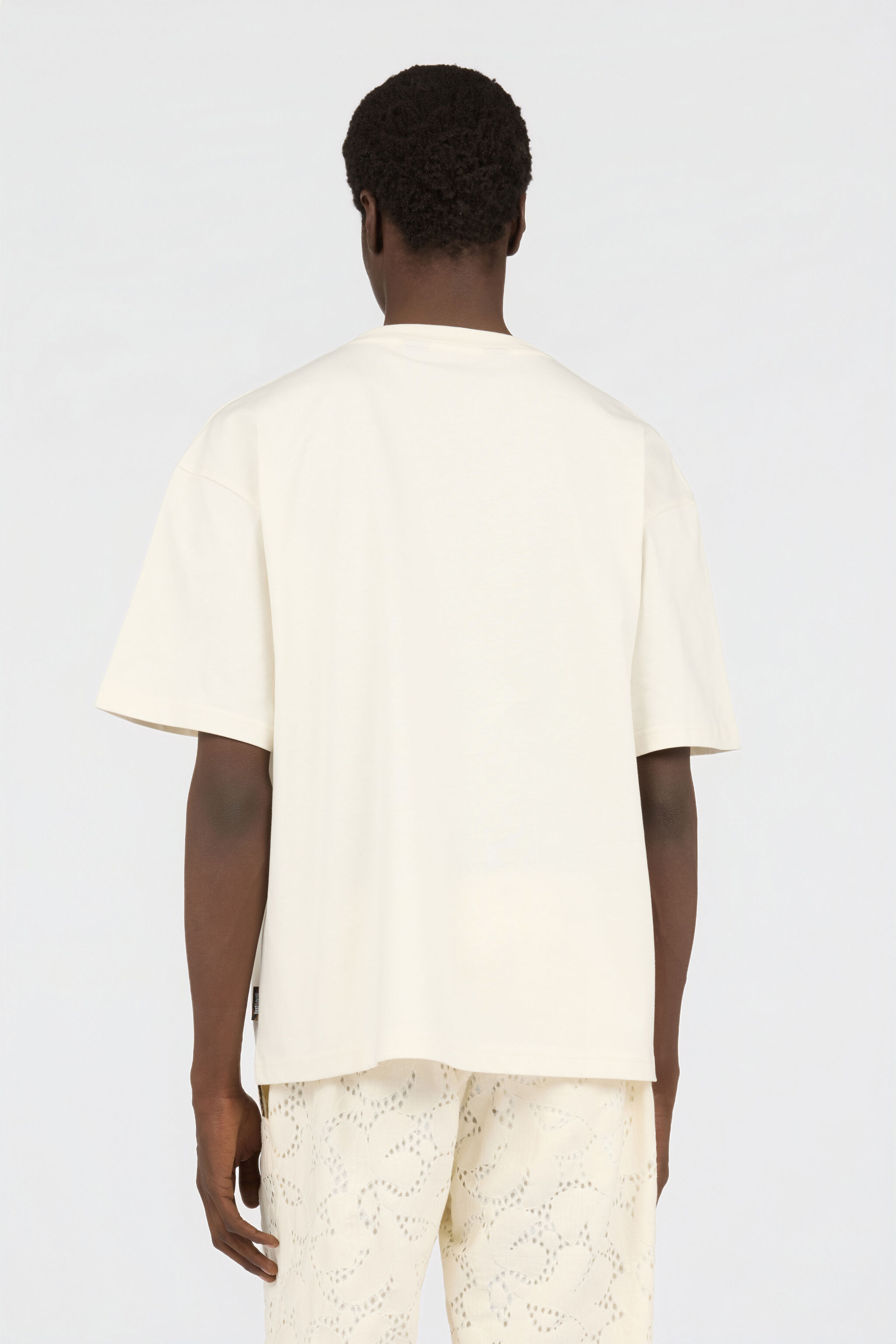 Ivory T-Shirt With Embroidered Persian Tarot Detail in OFF WHITE