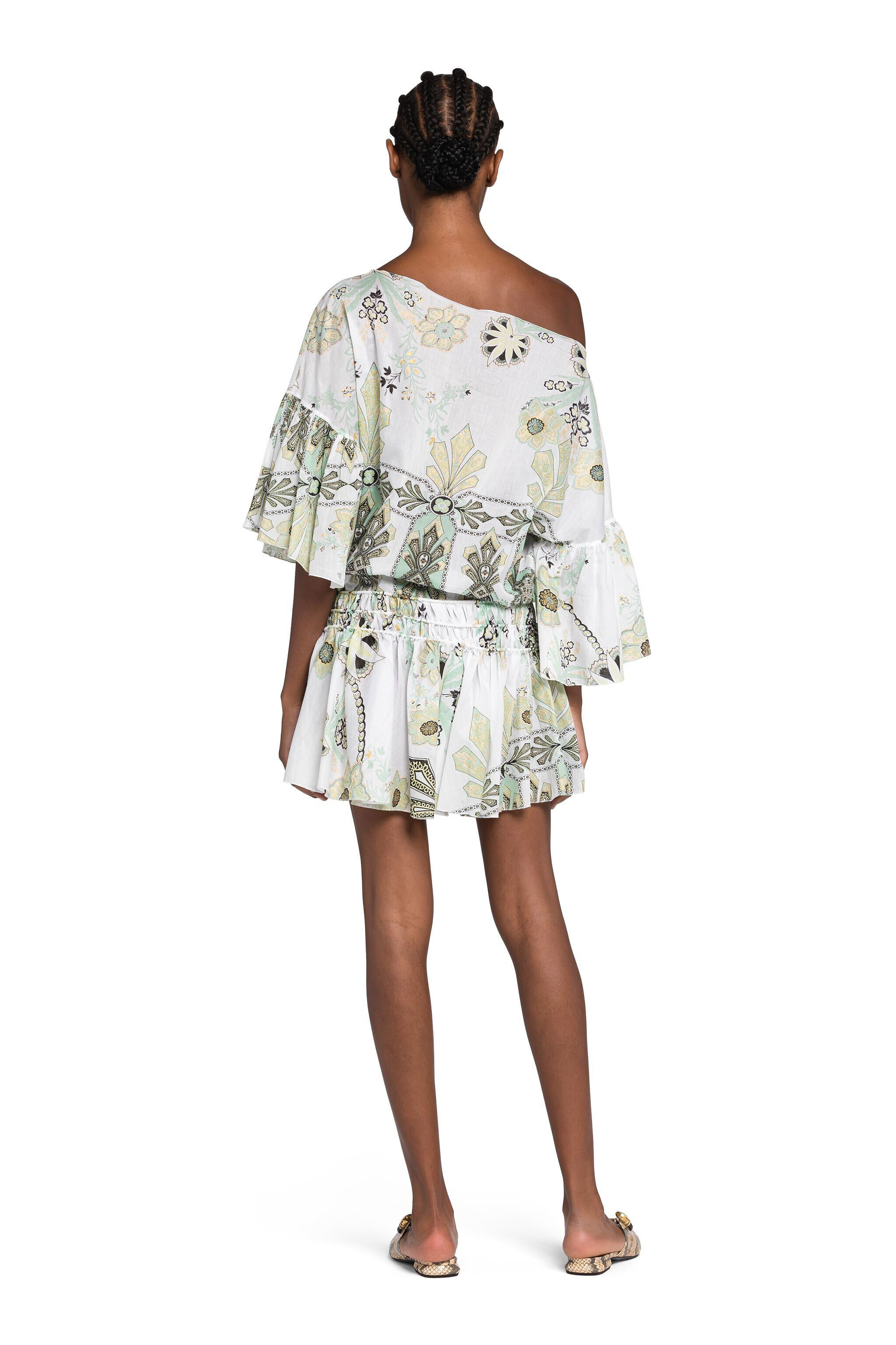 RC Abstract-Print Cotton Mini Dress MENTA 3TT107-WN021
