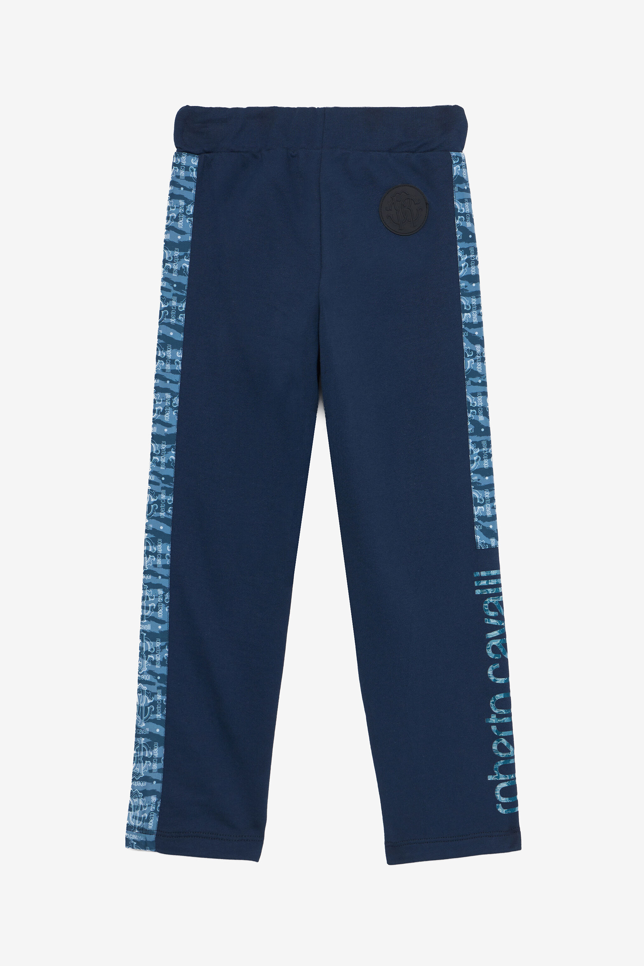 JU Pantalones Deportivos Con Bandas Con Logotipo Azul oscuro UJT20D-CF050