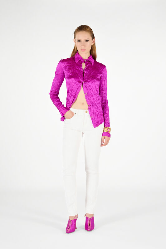 RC Chemise Structurée Unie Fuchsia UWT701-SE045